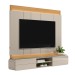 Painel para TV Até 75 Polegadas Zurique 2 Portas Tauari/Off White Brilho - Linea Brasil