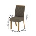 Mesa de Jantar 6 Lugares Vértice/Vita com Vidro Nature/Off White/Bege - Henn