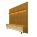 Rack com Painel para TV Até 85 Polegadas Requinte Nobre 2 Gavetas Ripado 100% Mdf com Led Naturale/Off White - Gelius