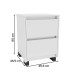 Mesa de Cabeceira Coimbra 2 Gavetas Branco - Politorno