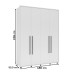 Guarda-Roupa Solteiro Coimbra 4 Portas 3 Gavetas Branco - Politorno