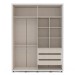 Guarda-Roupa Solteiro Coimbra 4 Portas 3 Gavetas Branco - Politorno