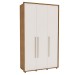 Guarda-Roupa Solteiro Coimbra 3 Portas 3 Gavetas Freijo/Off White - Politorno