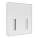Guarda-Roupa Casal Sevilha 4 Portas 2 Gavetas Branco - Politorno