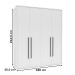 Guarda-Roupa Casal Sevilha 4 Portas 2 Gavetas Branco - Politorno