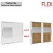 Guarda-Roupa Casal Coimbra 2 Portas 6 Gavetas Flex 40230563 Branco/Freijo - Politorno