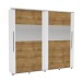 Guarda-Roupa Casal Coimbra 2 Portas 6 Gavetas Flex 40230563 Branco/Freijo - Politorno