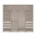 Guarda-Roupa Casal Coimbra 2 Portas 6 Gavetas Flex 40230563 Branco/Freijo - Politorno