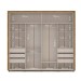 Guarda-Roupa Casal Coimbra 2 Portas 6 Gavetas Flex 40230563 Freijo/Off White - Politorno