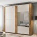 Guarda-Roupa Casal Coimbra 2 Portas 6 Gavetas Flex 40230563 Freijo/Off White - Politorno
