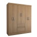 Guarda-Roupa Casal Sena Slim 6 Portas 2 Gavetas Amêndola Touch - Panorama Móveis