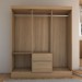 Guarda-Roupa Casal Sena Slim 6 Portas 2 Gavetas Amêndola Touch - Panorama Móveis