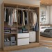 Guarda-Roupa Casal Sena Slim 6 Portas 2 Gavetas Amêndola Touch/Off White - Panorama Móveis