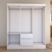 Guarda-Roupa Casal Sena Slim 6 Portas 2 Gavetas Branco - Panorama Móveis