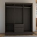 Guarda-Roupa Casal Sena Slim 6 Portas 2 Gavetas ébano - Panorama Móveis