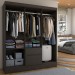 Guarda-Roupa Casal Sena Slim 6 Portas 2 Gavetas ébano - Panorama Móveis
