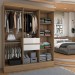 Guarda-Roupa Solteiro Leal Slim 8 Portas 2 Gavetas Amêndola Touch/Off White - Panorama Móveis