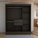 Guarda-Roupa Solteiro Leal Slim 8 Portas 2 Gavetas ébano Touch - Panorama Móveis