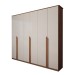 Guarda-Roupa Casal Calábria Slim 6 Portas 6 Gavetas Nature/Off White - Panorama Móveis