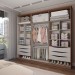 Guarda-Roupa Casal Calábria Slim 6 Portas 6 Gavetas Nature/Off White - Panorama Móveis