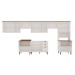 Cozinha Completa Iluminata 14 Portas 3 Gavetas 100% Mdf com Vidro Branco/ébano - Genialflex