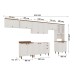 Cozinha Completa Iluminata 14 Portas 3 Gavetas 100% Mdf com Vidro Branco/ébano - Genialflex