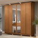 Guarda-Roupa Casal 6 Portas 3 Gavetas com Espelho Cb01r Canela - Kappesberg