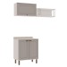 Armário Multiuso Acquaflex 3 Peças Elegance Branco Fosco/Fendi - Genialflex