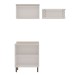 Armário Multiuso Acquaflex 3 Peças Elegance Branco Fosco/Fendi - Genialflex