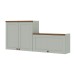 Armário Multiuso Acquaflex 3 Portas Clean Mint - Genialflex
