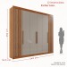 Guarda-Roupa Casal Magnus 6 Portas 6 Gavetas Ripado 100% Mdf Cinamomo/Off White - Pnr Móveis