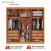 Guarda-Roupa Casal Magnus 6 Portas 6 Gavetas Ripado 100% Mdf Cinamomo/Off White - Pnr Móveis
