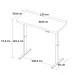 Mesa Escrivaninha Home Office Premium com Regulagem de Altura Olmo - Artany Móveis