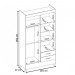 Guarda-Roupa Astro 4 Portas Branco/Rosa/Branco - Demóbile