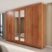 Guarda-Roupa Casal Eldorado Premium 6 Portas 6 Gavetas com Espelho com Pés 100% Mdf Cinamomo - Pnr Móveis