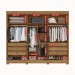 Guarda-Roupa Casal Eldorado Premium 6 Portas 6 Gavetas com Espelho com Pés 100% Mdf Cinamomo/Off White - Pnr Móveis