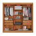 Guarda-Roupa Casal Dortmund 3 Portas 4 Gavetas com Espelho Ripado 100% Mdf Cinamomo - Pnr Móveis
