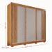 Guarda-Roupa Casal Dortmund 3 Portas 4 Gavetas com Pés Ripado 100% Mdf Cinamomo/Off White - Pnr Móveis