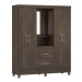 Guarda-Roupa Capelinha Lord 4 Portas ébano Touch - Demóbile