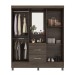 Guarda-Roupa Capelinha Lord 4 Portas ébano Touch - Demóbile