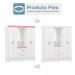 Guarda-Roupa Capelinha Lord 4 Portas Branco/Rosa/Branco - Demóbile