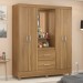 Guarda-Roupa Capelinha Lord 4 Portas Amêndola Touch - Demóbile