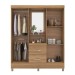 Guarda-Roupa Capelinha Lord 4 Portas Amêndola Touch - Demóbile