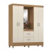 Guarda-Roupa Capelinha Lord 4 Portas Amêndola/Off-White - Demóbile