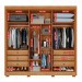 Guarda-Roupa Casal Magnus 6 Portas 6 Gavetas com Pés Ripado 100% Mdf Cinamomo/Off White - Pnr Móveis