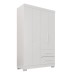 Guarda-Roupa Solteiro Diamante Premium 4 Portas 2 Gavetas com Pé Branco - Pnr Móveis