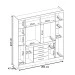 Guarda-Roupa Casal New Realce 8 Portas 3 Gavetas Amêndola/Grafito - Demóbile