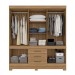 Guarda-Roupa Casal New Murano 10 Portas 3 Gavetas Amêndola/Touch - Demóbile