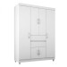 Guarda-Roupa Casal Ecom Ii 6 Portas Branco/Rosa/Branco - Demóbile