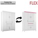 Guarda-Roupa Casal Ecom Ii 6 Portas Branco/Rosa/Branco - Demóbile